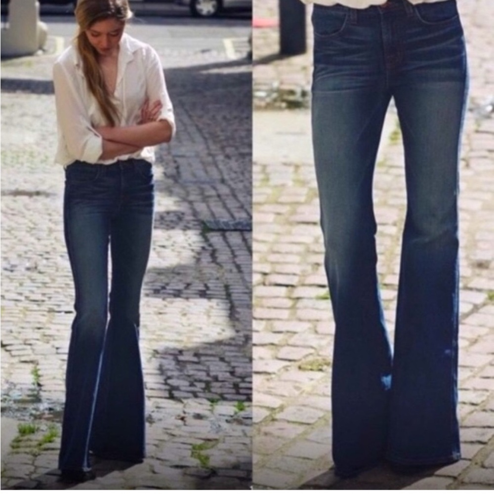 jBrand high rise flare 28x32 med/dark was 11” rise 21” thigh. The perfect flare - Picture 7 of 7
